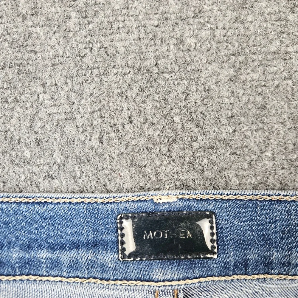 Mother High Waisted Tunnel Vision Sneak Jeans Blue Wide Leg 1338-686 Size 25